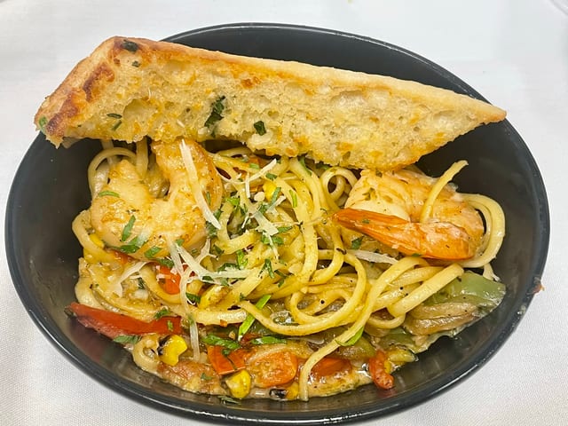 Spicy Santa Fe Shrimp Linguine.