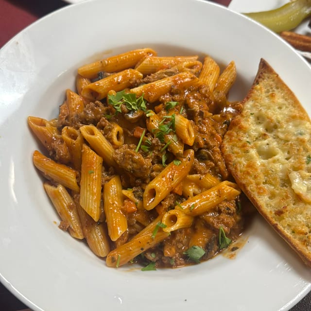 Penne Bolognese.
