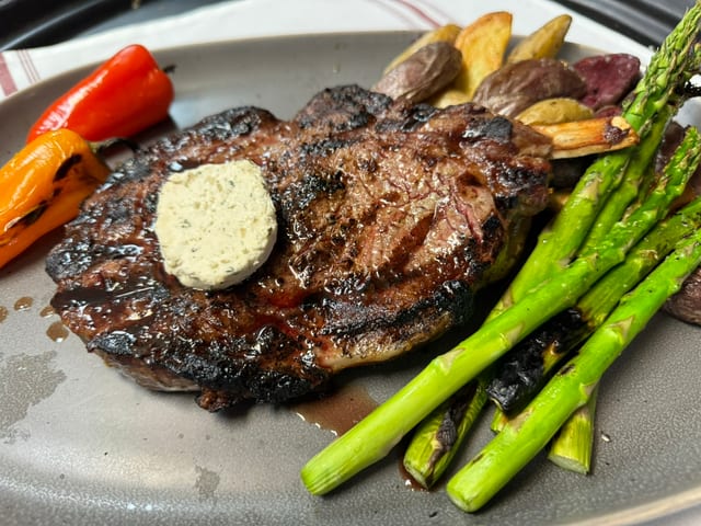 Grilled Ribeye Steak.