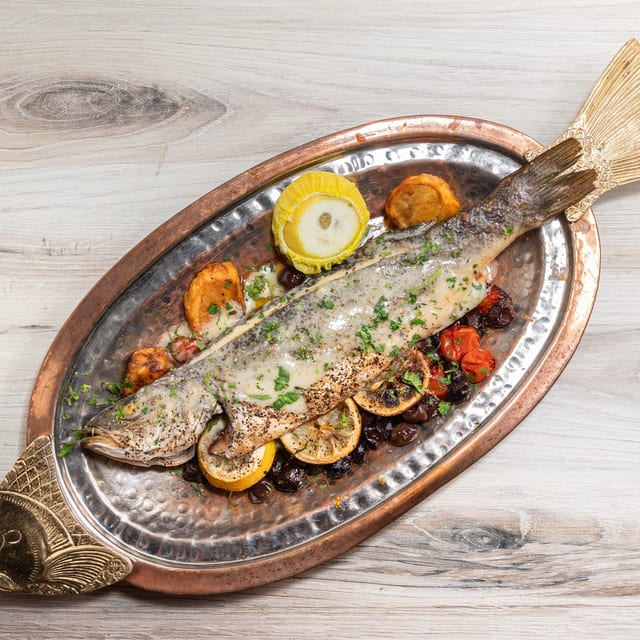 Roasted Whole Mediterranean Branzino.