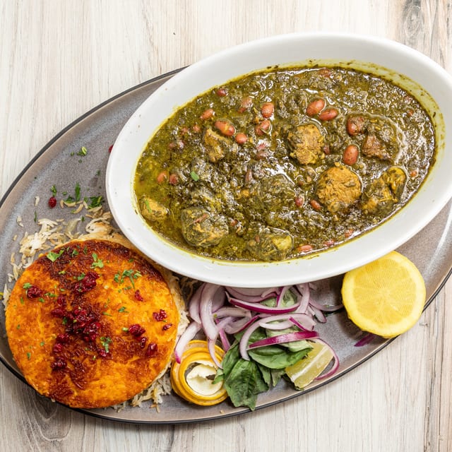 Short Rib Herb Stew "Ghormeh Sabzi".