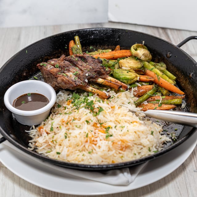 Grilled Rack of Lamb.